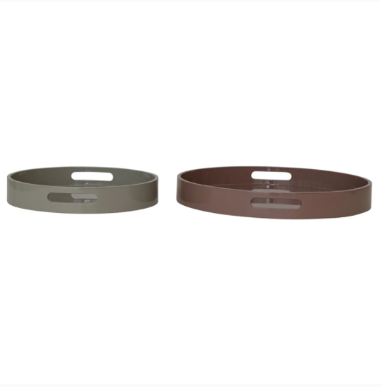 Lacquered Trays w Handle