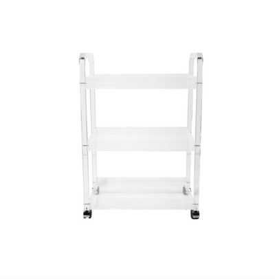Clear Acrylic 3 Tier Bar Cart on Casters Truck Ship