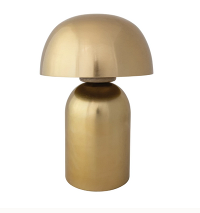 Metal Mango Wood LED Table Lamp w Touch Sensor