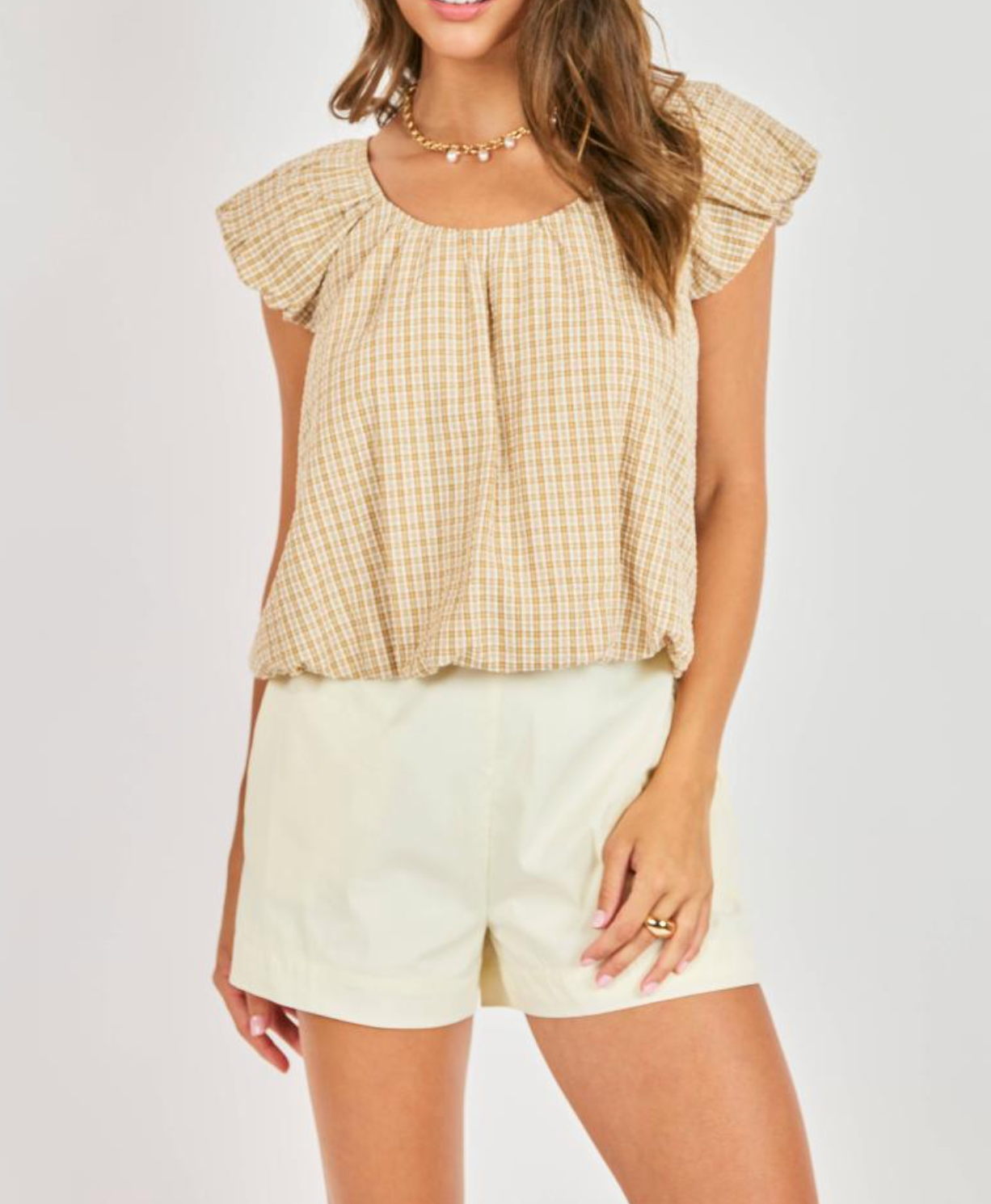 Bubble Top Taupe Ivory