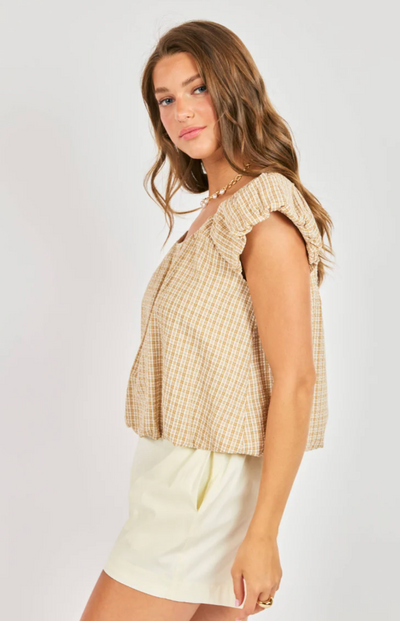 Bubble Top Taupe Ivory