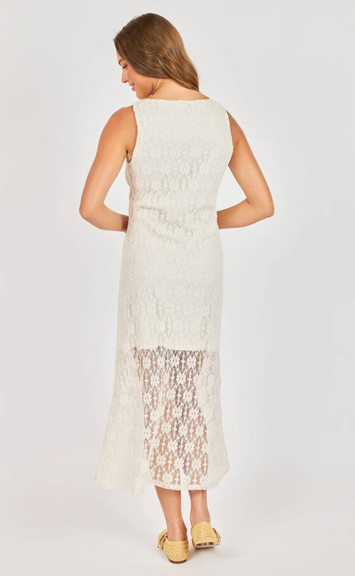 Letters Midi Dress Cream