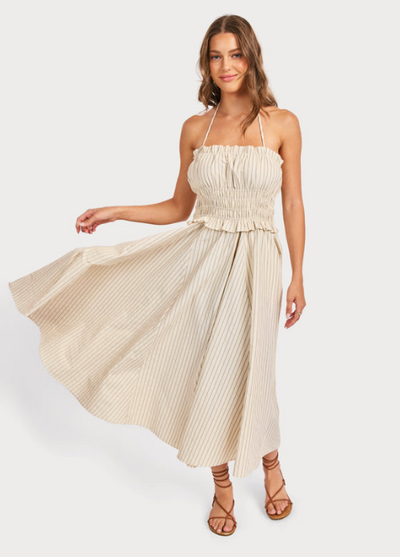 Beauty Midi Dress Cream Black