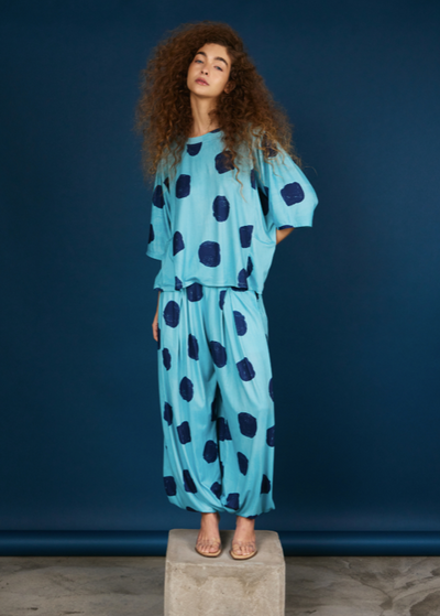 Comfy Pant Blue Dots