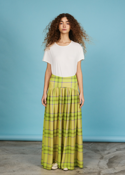 Toni Skirt Yellow Tartan