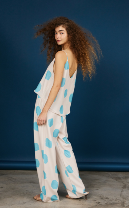 Isabella Pant Sky Blue Dots