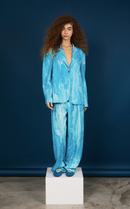 Aurora Blazer Sky Brushstroke