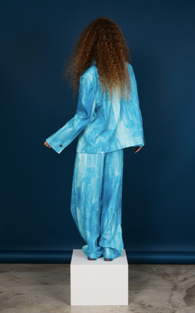 Aurora Blazer Sky Brushstroke