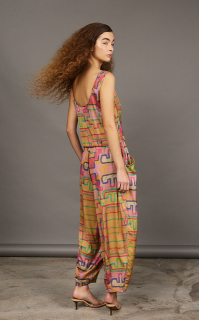 Amelia Top Satin Stairs Multicolor