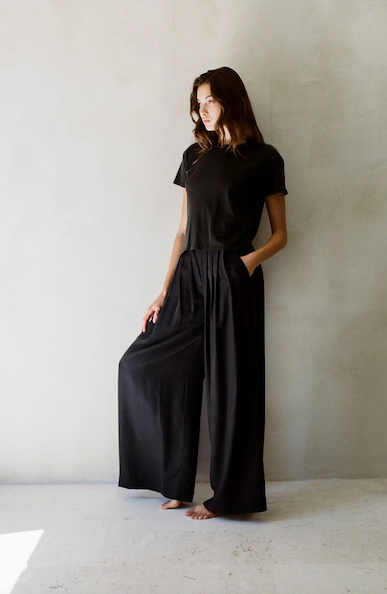 Berdux Wide Leg Pants Woven Black