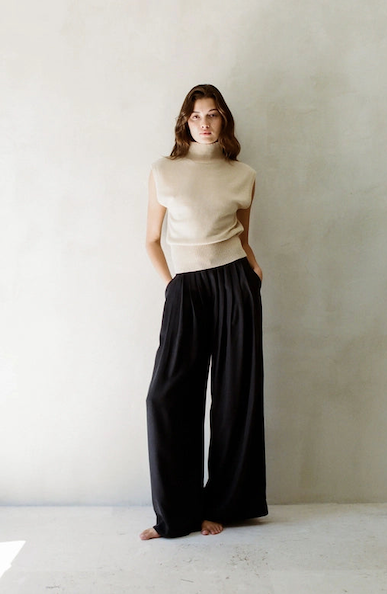 Berdux Wide Leg Pants Woven Black