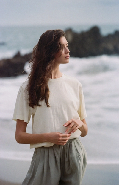 Ridley Oversized Tee Knit Ivory