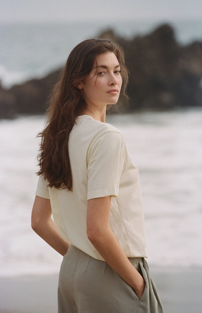 Ridley Oversized Tee Knit Ivory