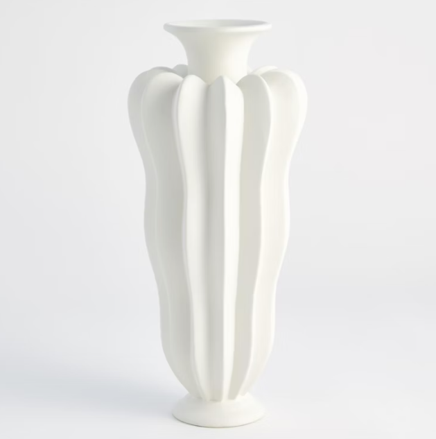 Spicchi Line Vase Matte White