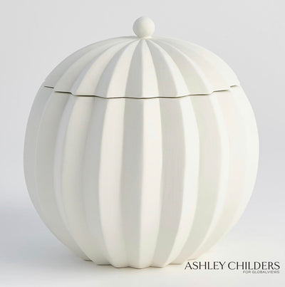 Spicchi Line Bowl w Lid Matte White