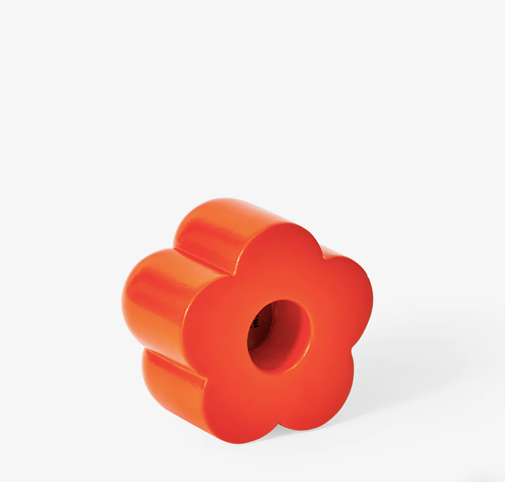 Poppy Candle Incense Holder Orange