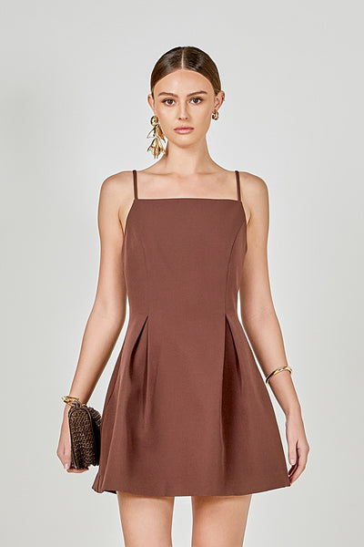 Claudia Mini Dress Brown