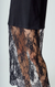 Mix Media Tshirt Lace Dress Black