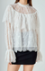 Ruffled Lace Blouse Ivory