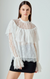 Ruffled Lace Blouse Ivory