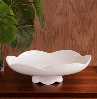 Amelia Pedestal Cake Plate White