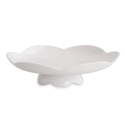 Amelia Pedestal Cake Plate White