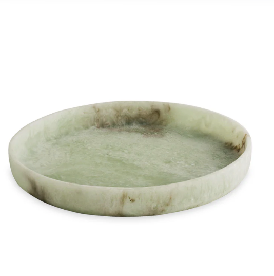 Giada Round Tray Jade Swirl
