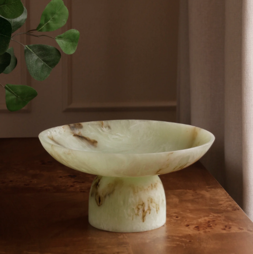 Giada Medium Pedestal Jade Swirl