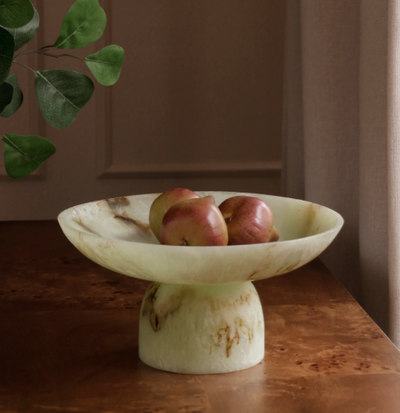 Giada Medium Pedestal Jade Swirl