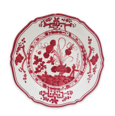 Faenza Dinner Plate White and Red