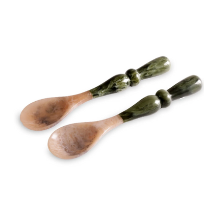 Malachite Salad Servers Green