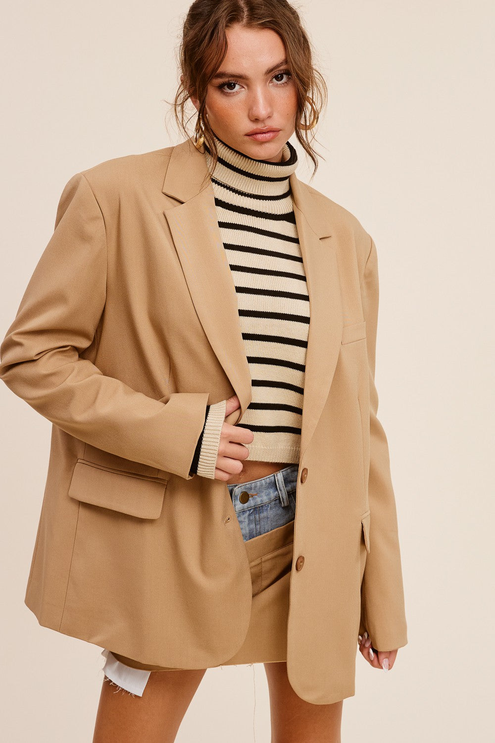 Tan boyfriend cheap coat