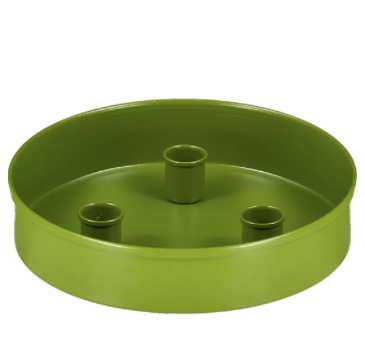 Candle Platter Small Round Olive