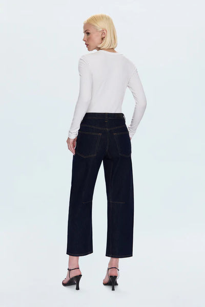 Beau Seamed Crescent Raw Jean Nightfall