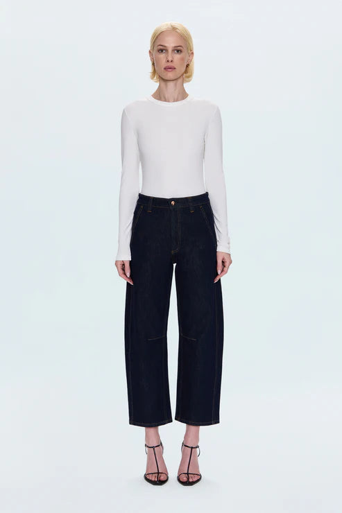 Beau Seamed Crescent Raw Jean Nightfall