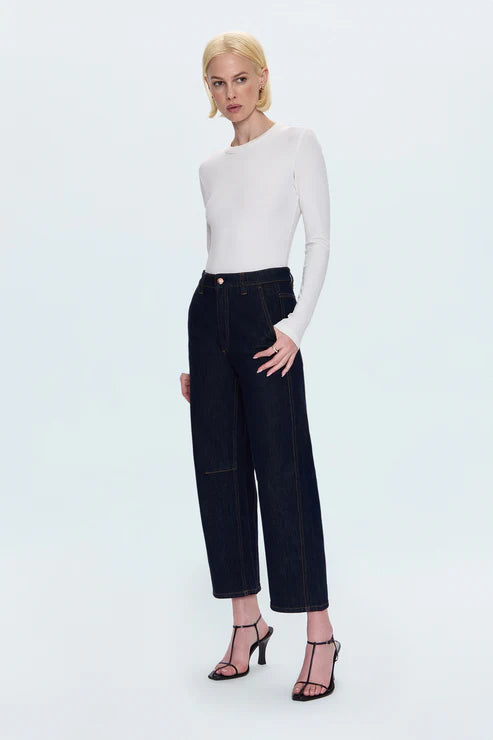 Beau Seamed Crescent Raw Jean Nightfall