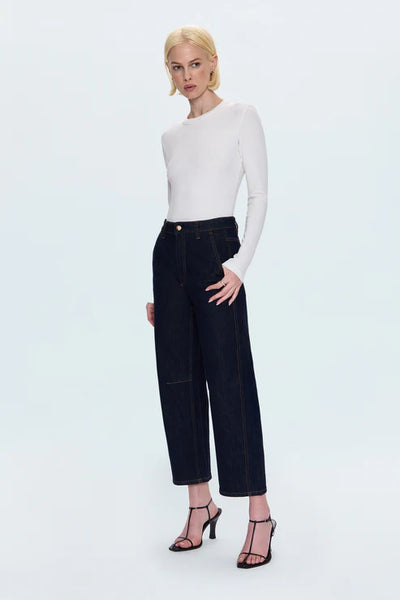 Beau Seamed Crescent Raw Jean Nightfall