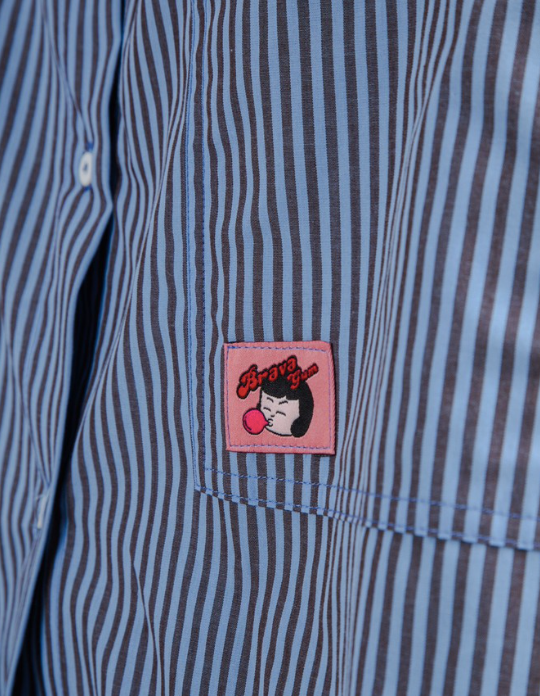 Oversize Stripes Gum Shirt