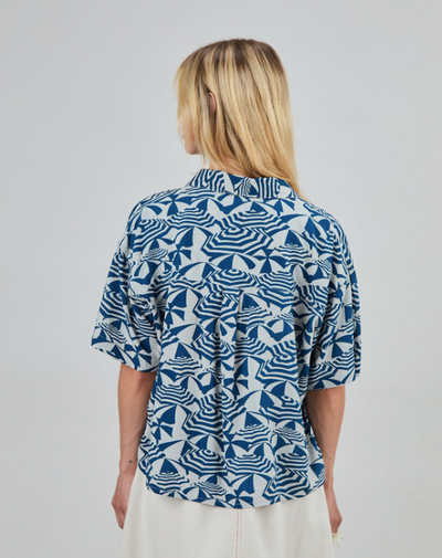 Lauri Shirt Cropped Blue
