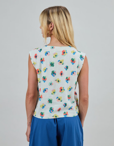 Margara Top Flower Ecru