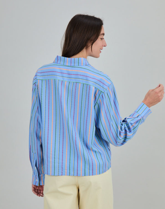 Aurely Shirt Stripe Blue