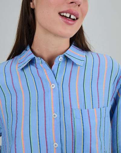 Aurely Shirt Stripe Blue