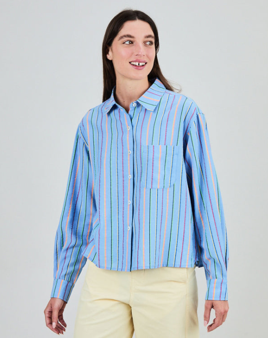 Aurely Shirt Stripe Blue
