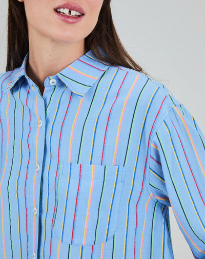 Aurely Shirt Stripe Blue