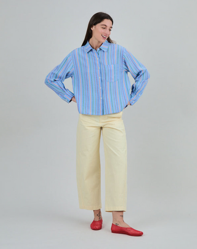 Aurely Shirt Stripe Blue