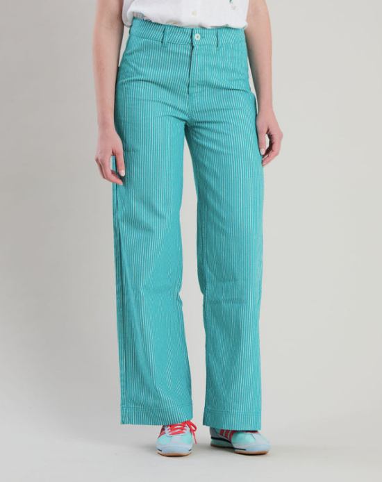 Rosa Pant Stripe Green