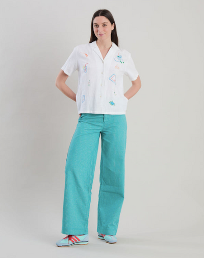 Rosa Pant Stripe Green