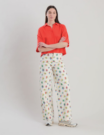 Margara Pant Flower Ecru