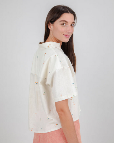 Yasmari Cropped Shirt Ecru