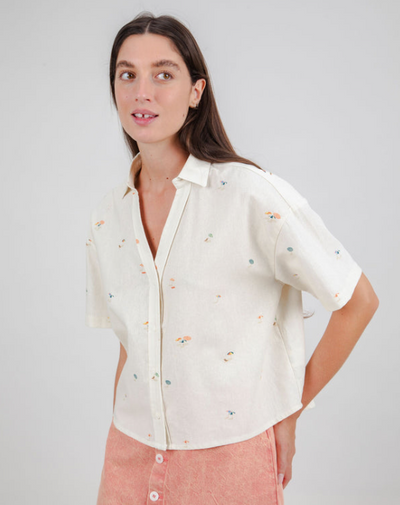 Yasmari Cropped Shirt Ecru